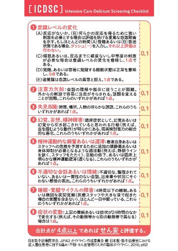 ICUにおける痛み・鎮静・せん妄等評価ポケットガイド2112