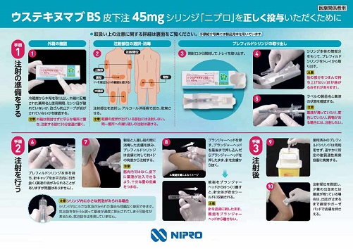 ウステキヌマブBS皮下注45㎎シリンジ「ニプロ」を正しく投与いただくために（下敷き）2605